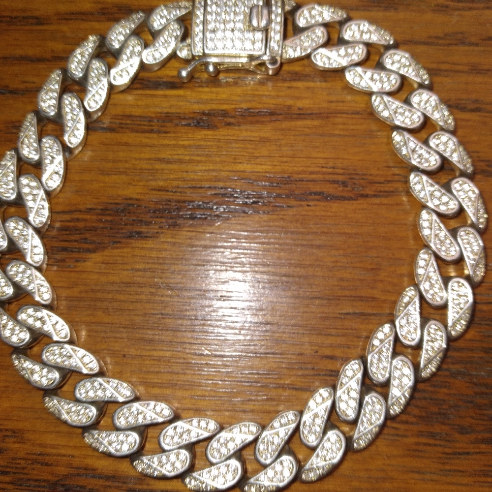 mens Cuban style bracelet
